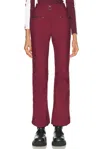 Fusalp Diana Zippered-pockets Leggings In Burgundy