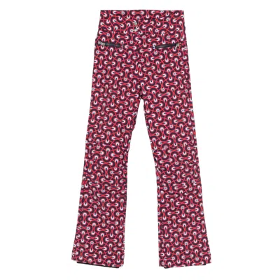 Fusalp Diana Patterned Zip Ski Pants In Burgundy