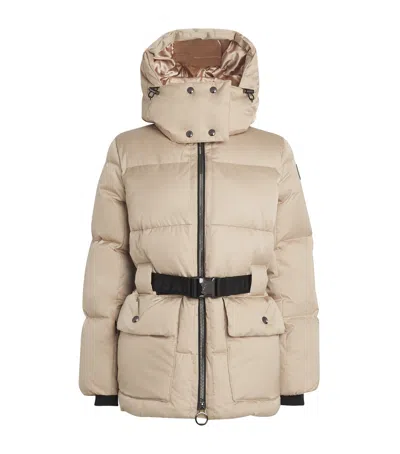 Fusalp Down Belted Oria Ski Coat In Beige