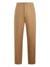 Fusalp Elastic-waist Cotton Trousers In Brown