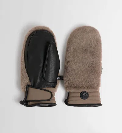 Fusalp Fake Fur Ski Gloves In Light Brown