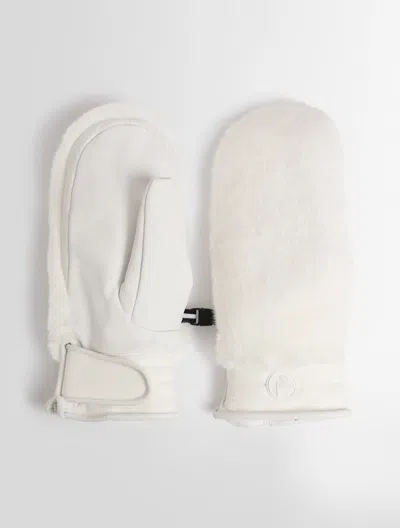 Fusalp Fake Fur Ski Gloves In White