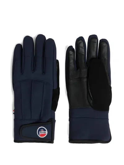 Fusalp Glacier M Leather-insert Ski Gloves In Blue
