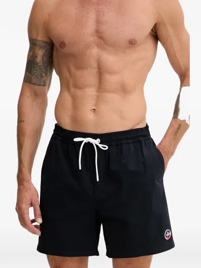 Fusalp Halfi Logo-patch Drawstring Swim Shorts In Black
