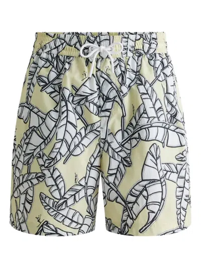 Fusalp Holfo Jungle Swim Shorts In Yellow