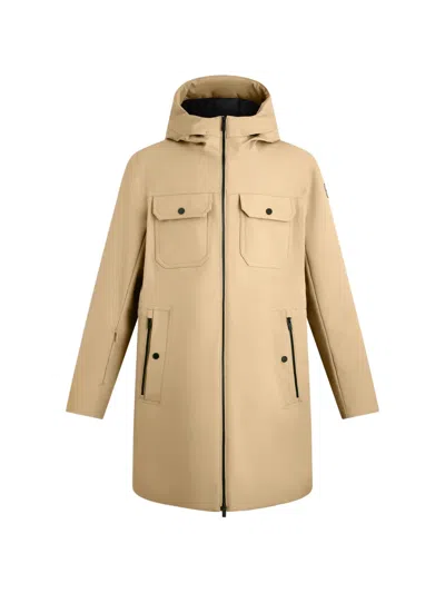 Fusalp Hooded Pocket Coat In Neutral