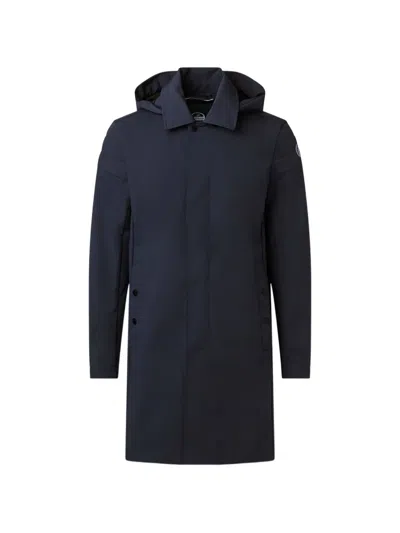 Fusalp Hooded Single-breasted Coat In Blue