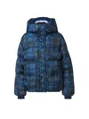 Fusalp Printed Hooded Down Jacket In Blue