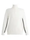 Fusalp Intarsia-striped Half-zip Sweater In White