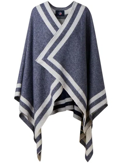 Fusalp Jacquard Poncho In Blue