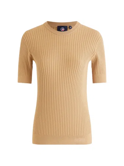 Fusalp Jadou Ribbed Short-sleeve T-shirt In Nude