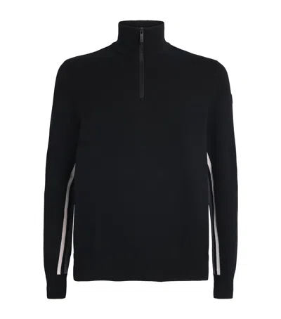 Fusalp Jersey Quarter-zip Natom Sweater In Black