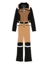 Fusalp Jorket Belted Panelled Ski Suit In Brown