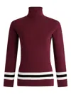 Fusalp Judith Roll-neck Striped Sweater In Red