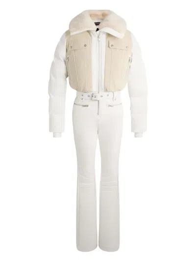 Fusalp Karei Corduroy-trimmed Ski Suit In Neutral