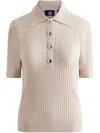 Fusalp Knitted Polo Top In ニュートラル