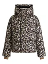 Fusalp Leopard-print Quilted Ski Jacket In Brown