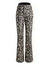 Fusalp Leopard-print Side-stripe Ski Trousers In Brown