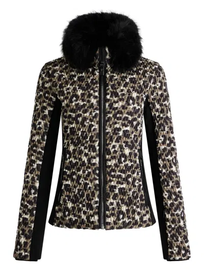 Fusalp Leopard-print Ski Jacket In Brown