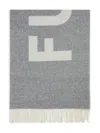 Fusalp Logo-jacquard Scarf In Souris/neige