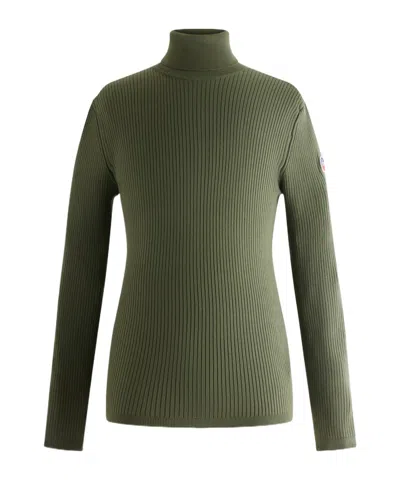 Fusalp Long-sleeved Sweater In Dark Green