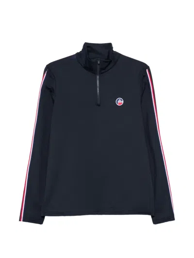 Fusalp Mario Iii Side-stripe Ski Top In Blue