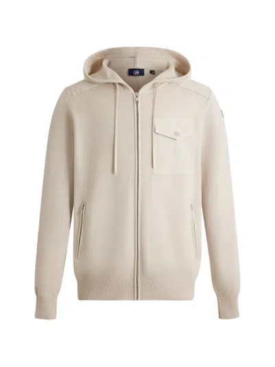 Fusalp Mayance Zip-up Wool Hoodie In Neutral