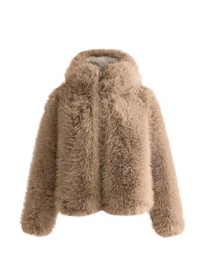 Fusalp Meika Faux-fur Jacket In Neutrals