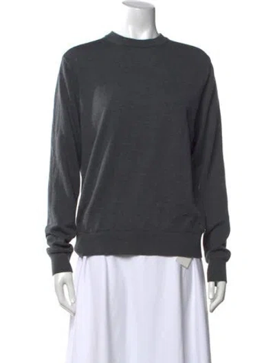 Pre-owned Fusalp Merino Wool Crew Neck Sweater In Grey