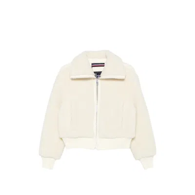 Fusalp Mesly Shearling-texture Zip-up Jacket In Neutral