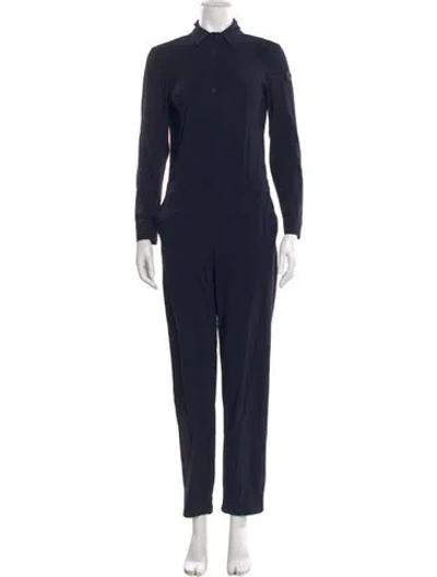 Pre-owned Fusalp Mock Neck Jumpsuit In Blue