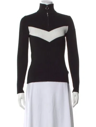 Pre-owned Fusalp Mock Neck Sweater In Black