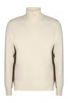 Fusalp Natom Turtleneck Sweater In Jersey Knit In Neutral