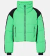 Fusalp Navy Paneled Ski Jacket In Green