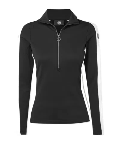 Fusalp Negam Logo-appliquéd Striped Stretch-jersey Base Layer In Black