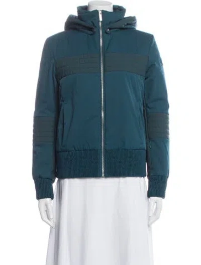 Pre-owned Fusalp Nylon Colorblock Pattern Performance Coat In Blue