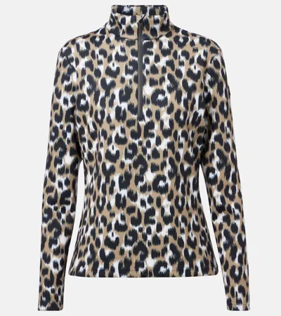 Fusalp Orion Leopard-print Ski Top In Multi