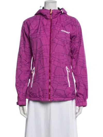 Pre-owned Fusalp Patterned Performance Jacket In Purple