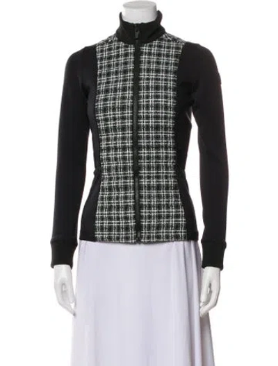 Pre-owned Fusalp Plaid Print Jacket In Black