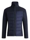 Fusalp Quilted-panel Jacket In Blue
