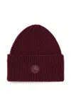Fusalp Ribbed Logo-badge Beanie In Red
