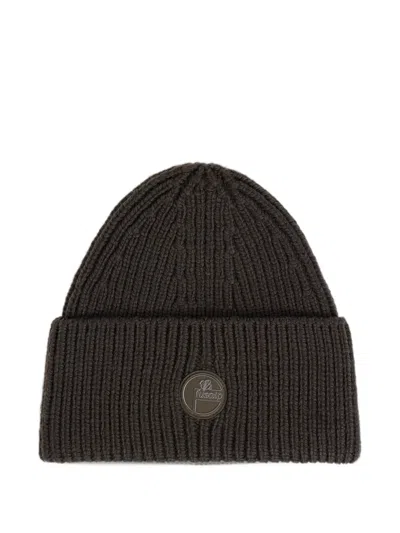 Fusalp Ribbed-knit Logo-patch Beanie Hat In Gray