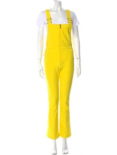 Pre-owned Fusalp Square Neckline Jumpsuit In Yellow