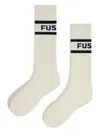 Fusalp Stripe-detail Logo-jacquard Socks In White