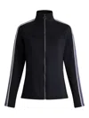 Fusalp Stripe-detail Zip-front Ski Jacket In Black
