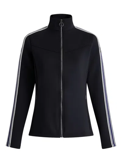 Fusalp Stripe-detail Zip-front Ski Jacket In Black