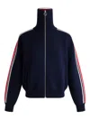 Fusalp Stripe-detail Zip-up Cardigan In Blue