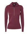 Fusalp Striped Form-fitting Stretch Base Layer Top In Red