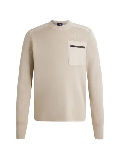 Fusalp Tevan Chest-pocket Wool Sweater In Neutral