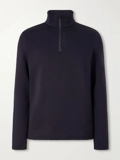 Fusalp Timothy Ii Tech Stretch-jersey Half-zip Ski Base Layer In Blue